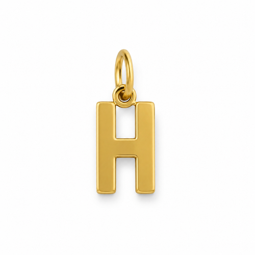 Initial charm/pendant in gold