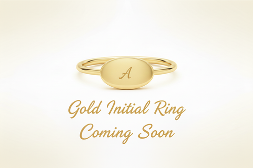 Gold Initial Ring Coming Soon Banner